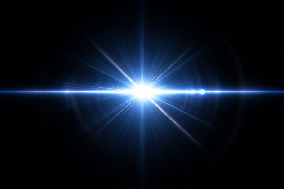 Electric Blue Lens Flare VFX AI image template preview