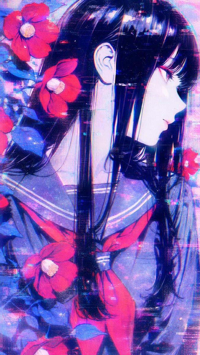 Ethereal Glitch Art Illustration AI image template preview