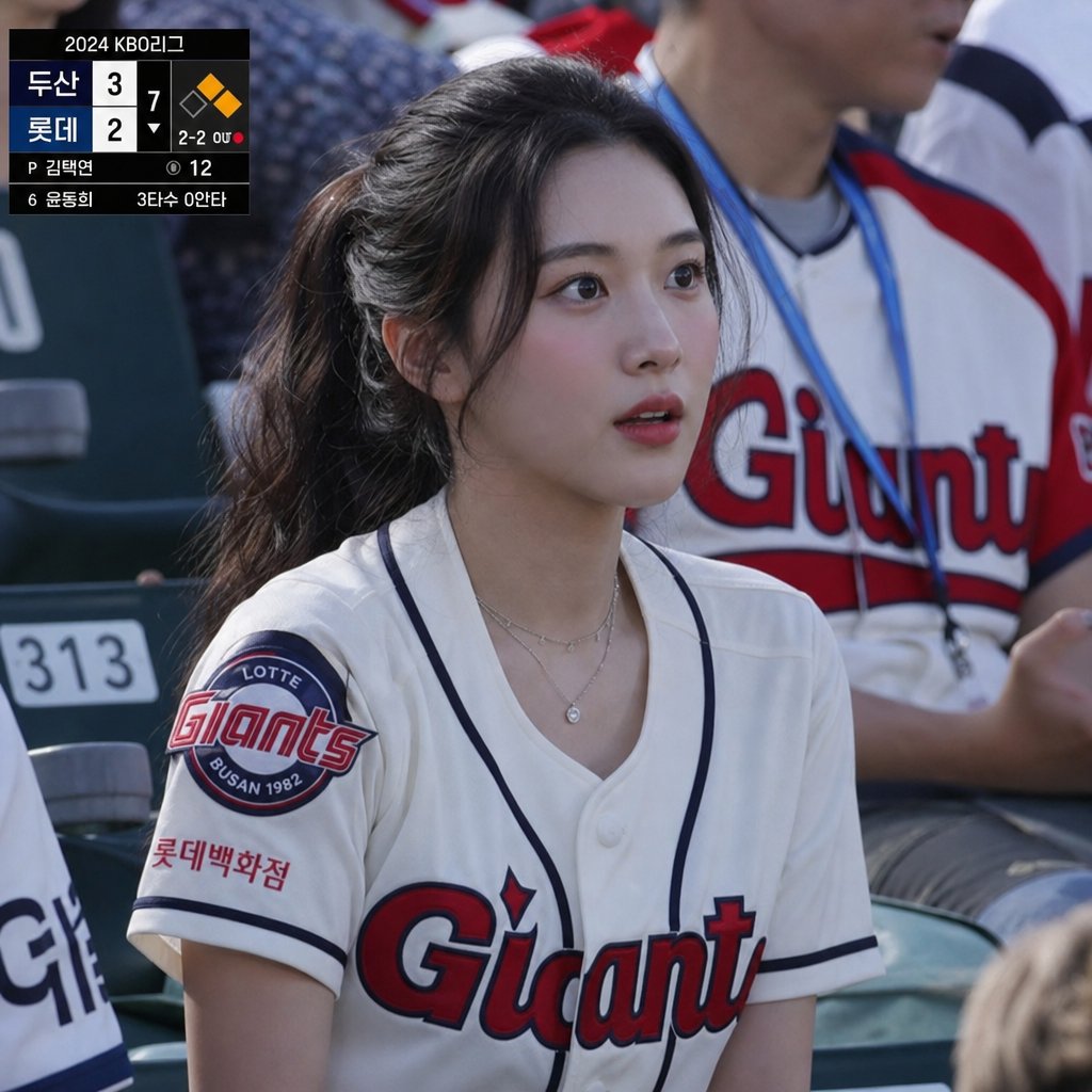 KBO Lotte Giants Broadcast Fan Shot AI image template preview