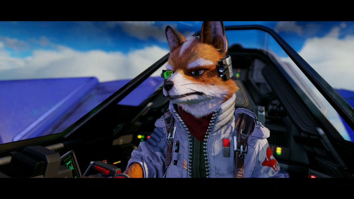 Cinematic Fox Fighter Pilot AI image template preview