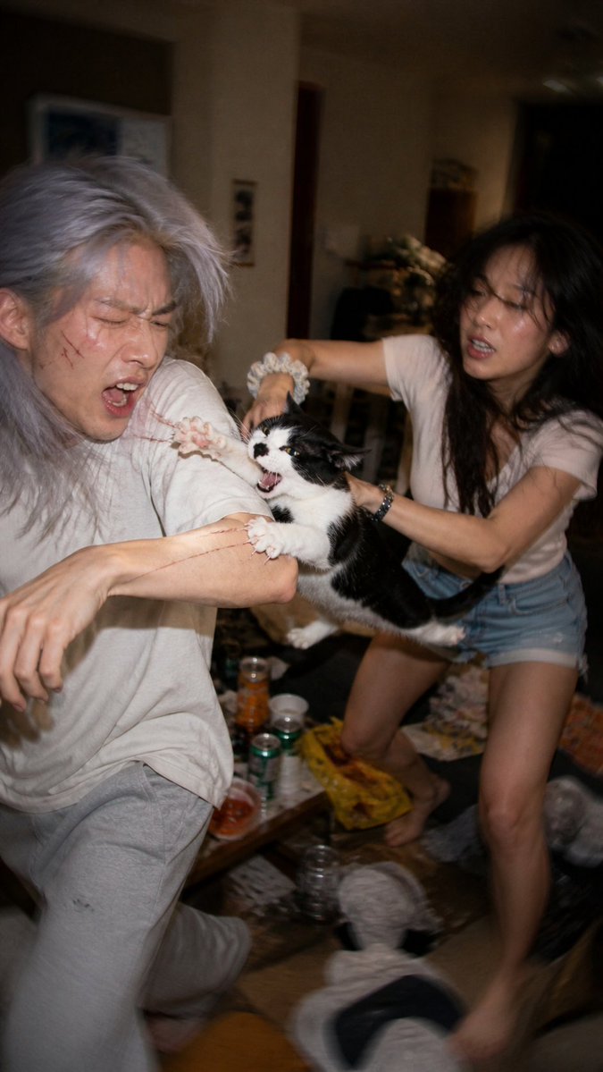 Chaotic Cat Flash Snapshot AI image template preview
