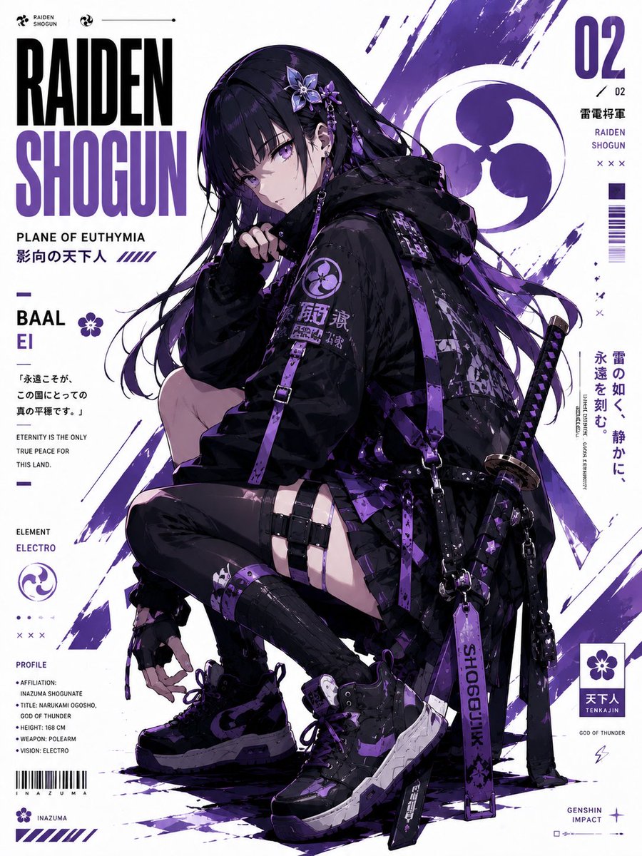 Anime Techwear Character Poster example 3