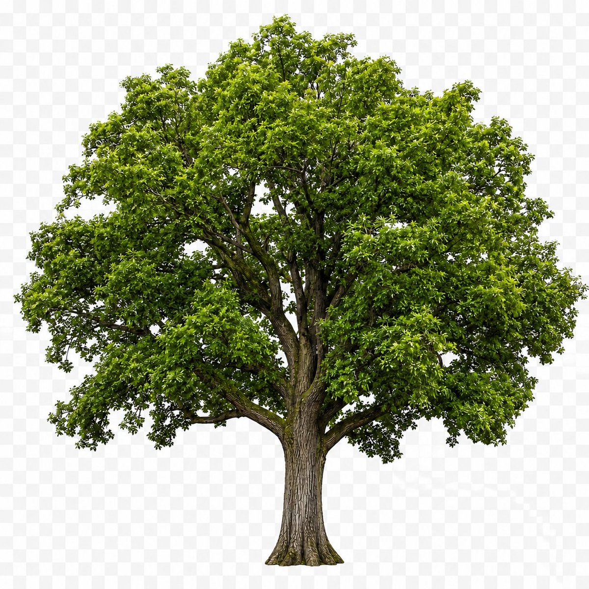 Isolated Tree on Checkerboard AI image template preview