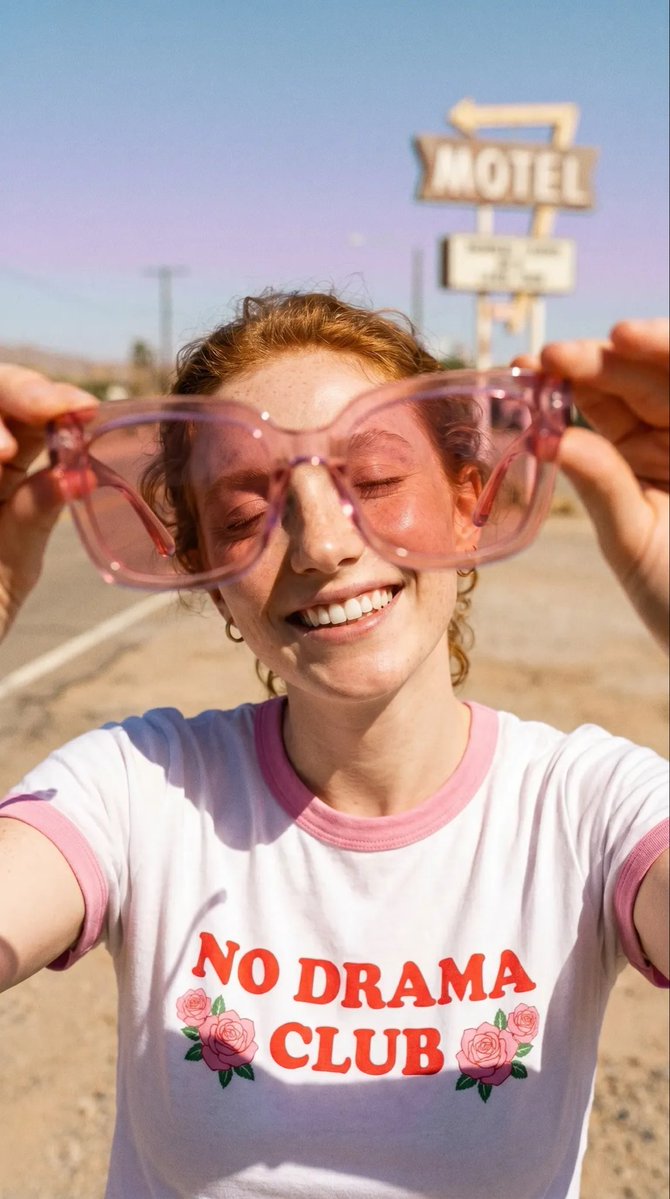 Realistic Desert Lifestyle Portrait AI image template preview