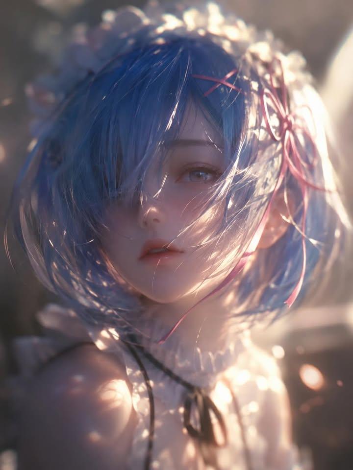 Ethereal Anime Character Portrait AI image template preview