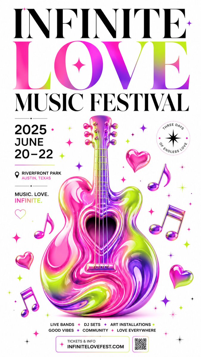 Gradient Music Festival Poster AI image template preview