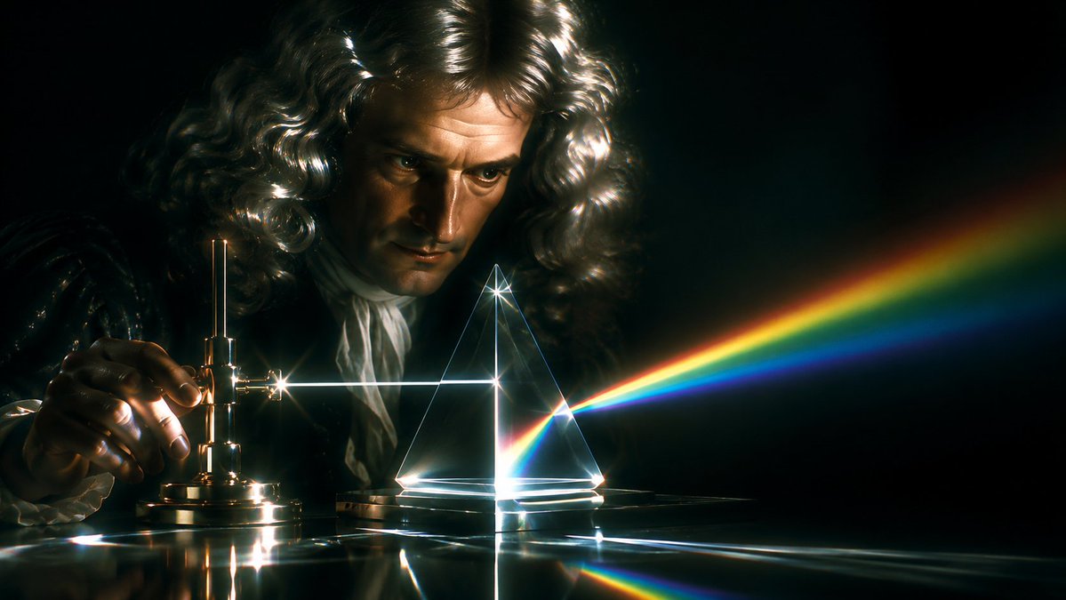 Newton Prism Experiment Portrait AI image template preview