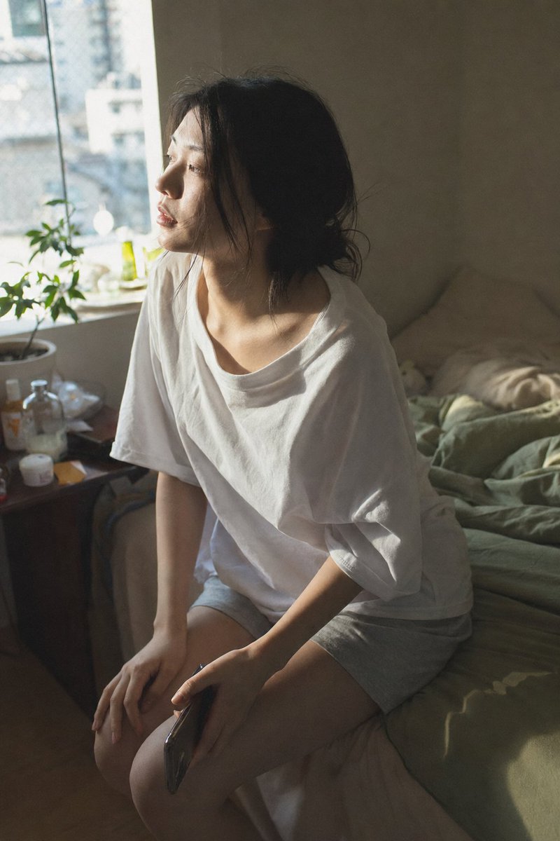 Candid Morning Bedroom Portrait AI image template preview