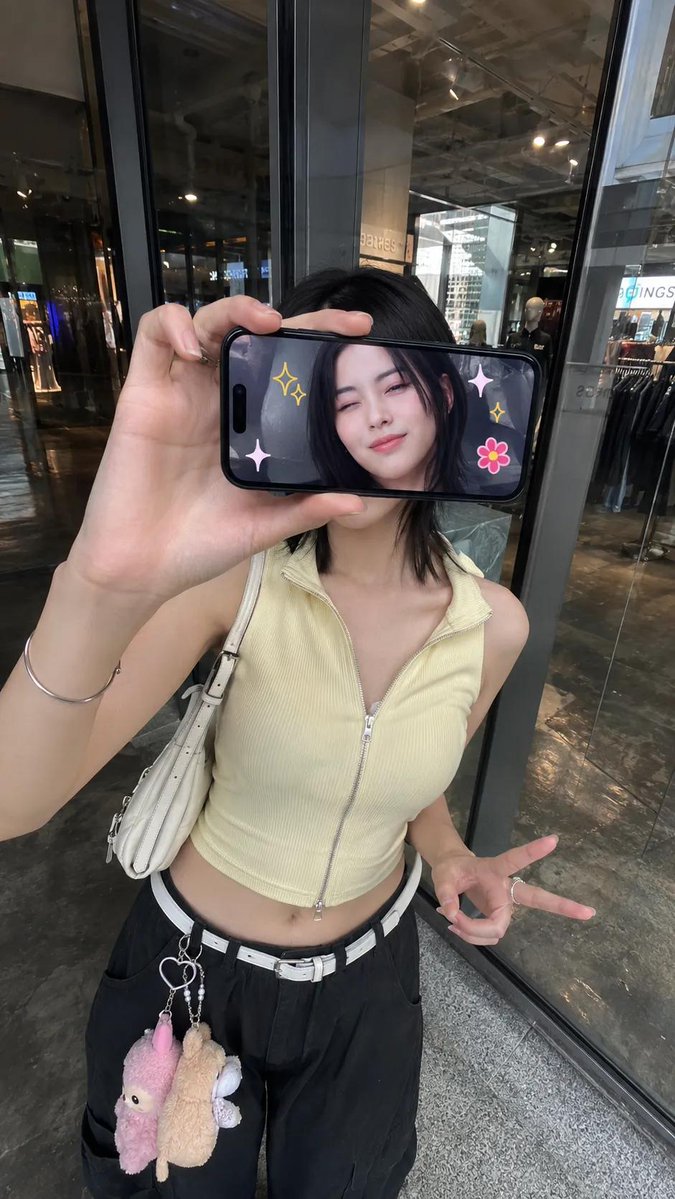 iPhone Screen Reflection Portrait AI image template preview