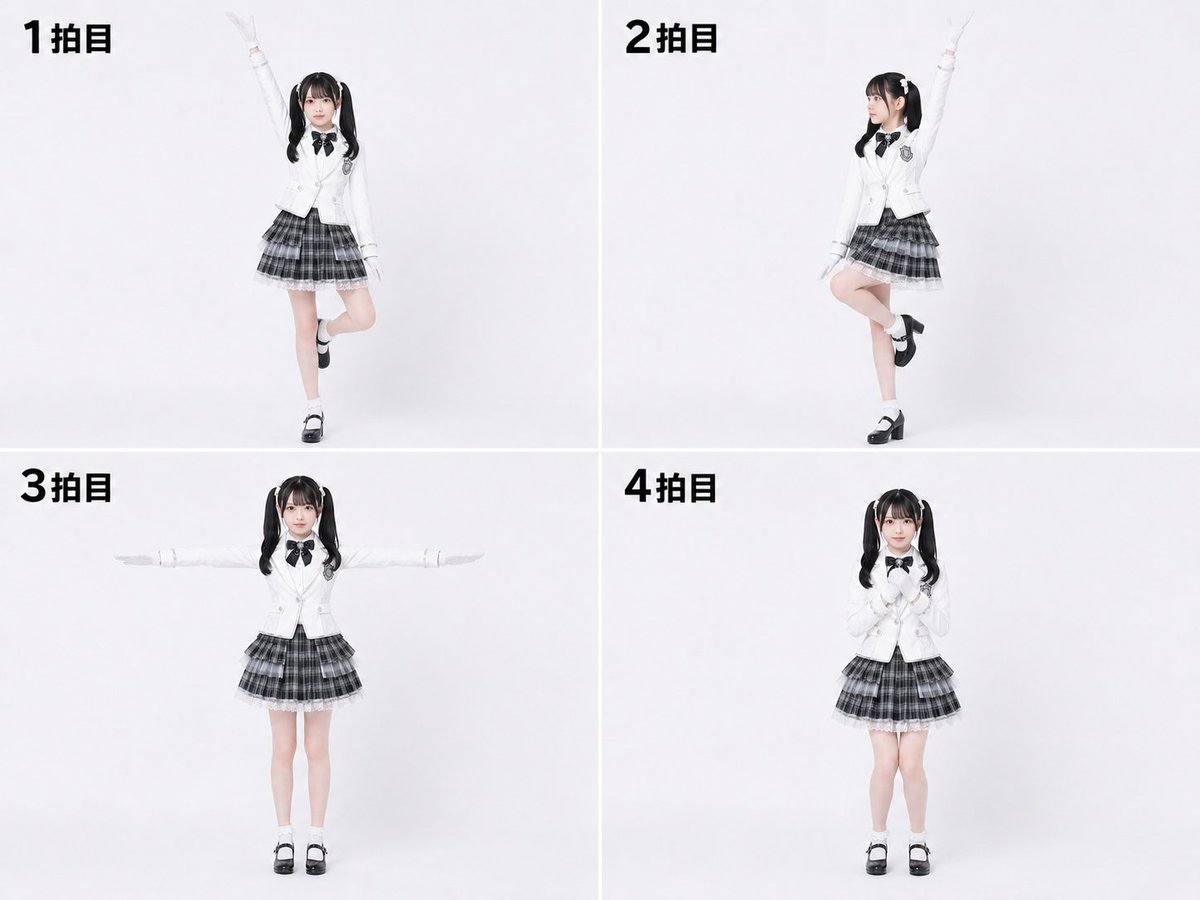 Labanotation to 4-Beat Pose Sheet AI image template preview