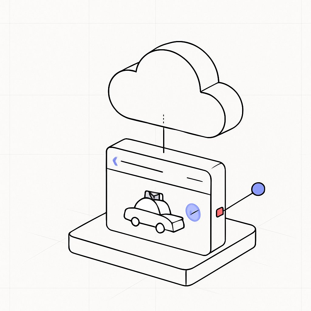 Isometric Cloud Logistics UI Icon AI image template preview
