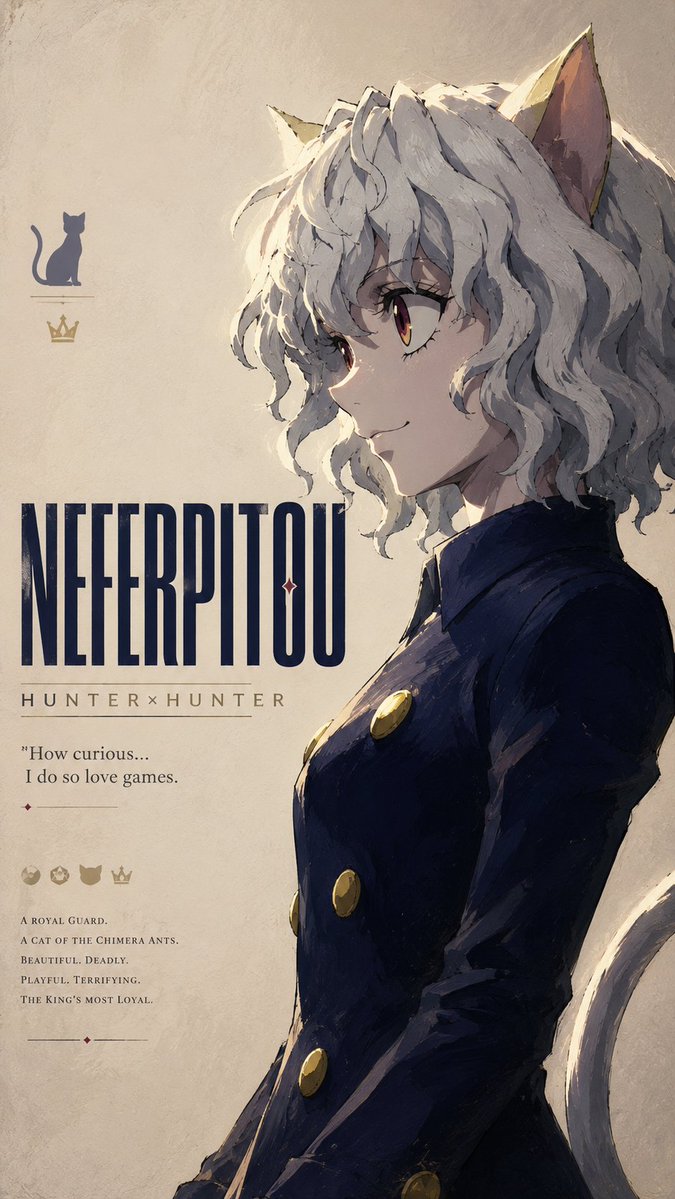 Neferpitou Villain Wallpaper Poster AI image template preview