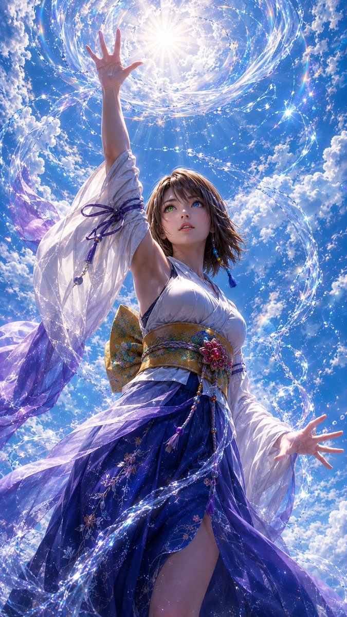 Magical Sky Dancer Portrait AI image template preview