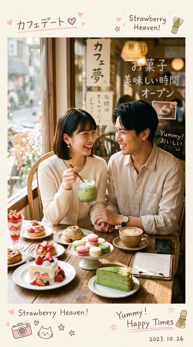 Aesthetic Cozy Cafe Photography AI image template preview