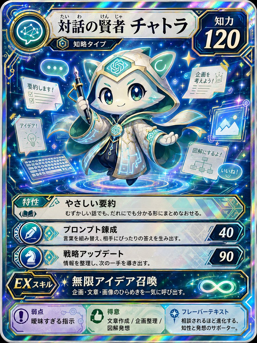 Pokemon Card Style Character AI image template preview