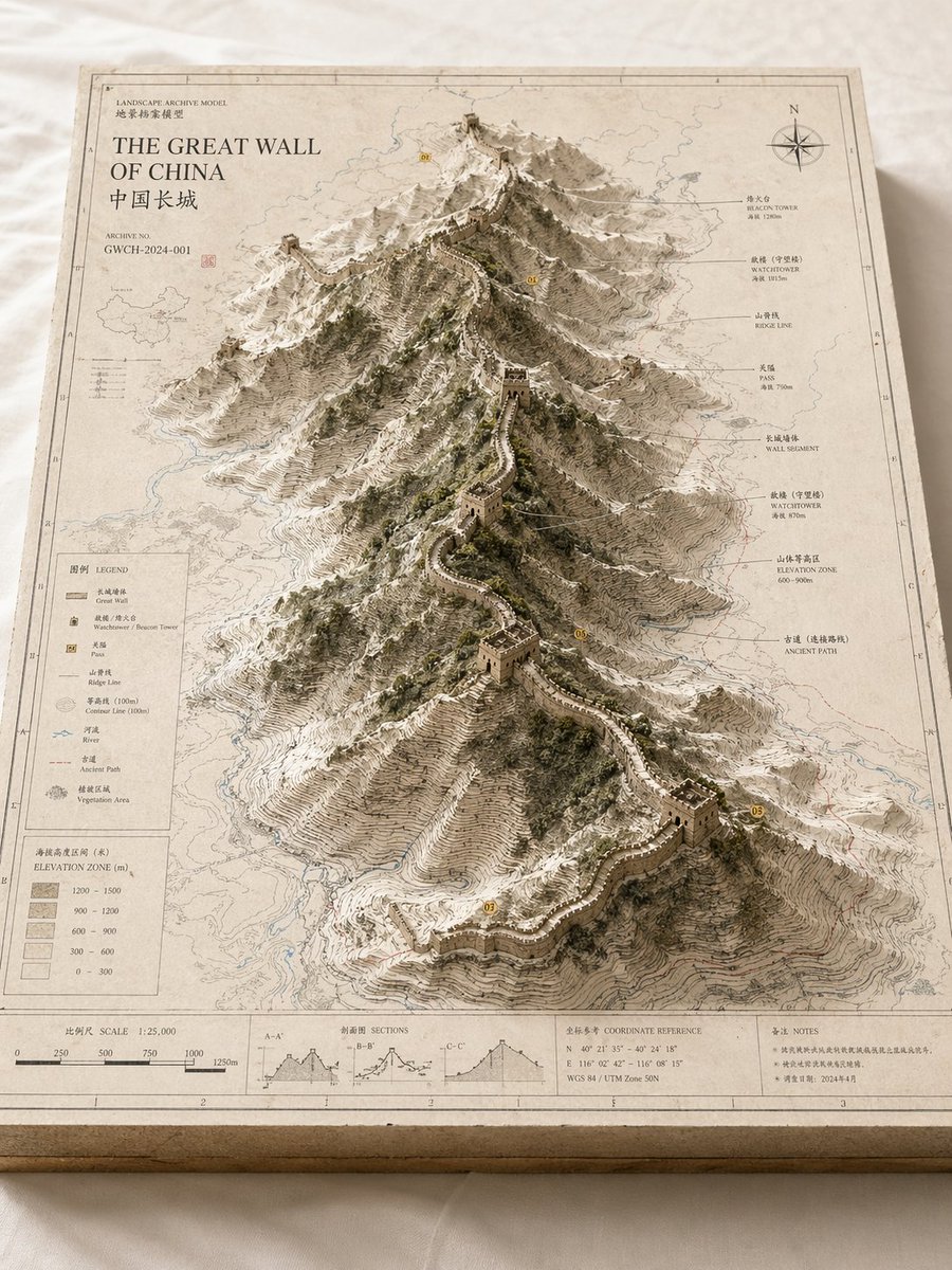 Landscape Archive Model Map AI image template preview