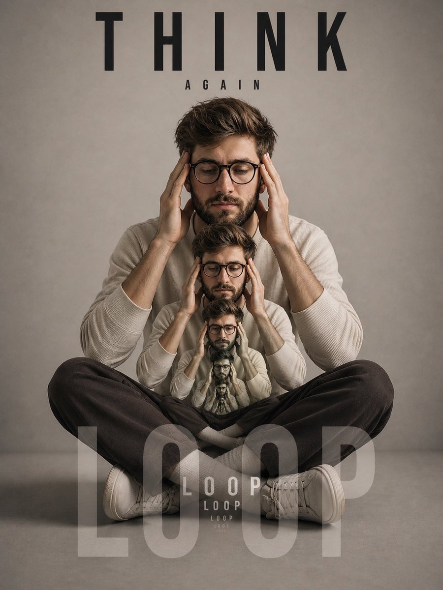 Recursive Thinking Loop Portrait AI image template preview