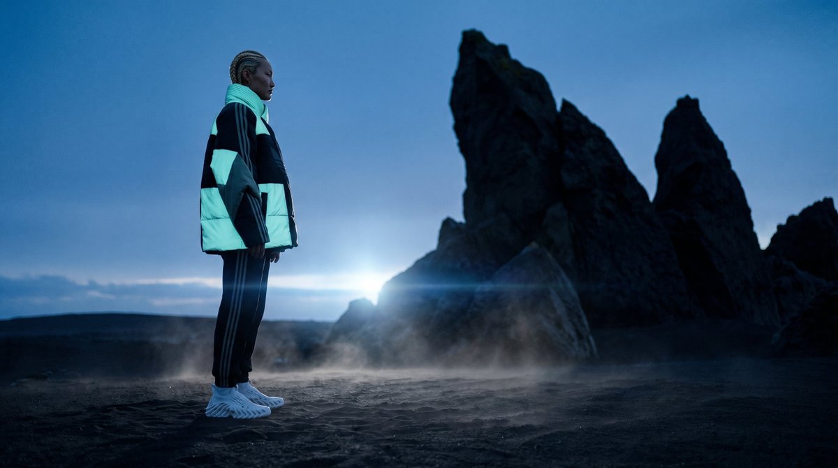 Blue Hour Volcanic Fashion Editorial AI image template preview