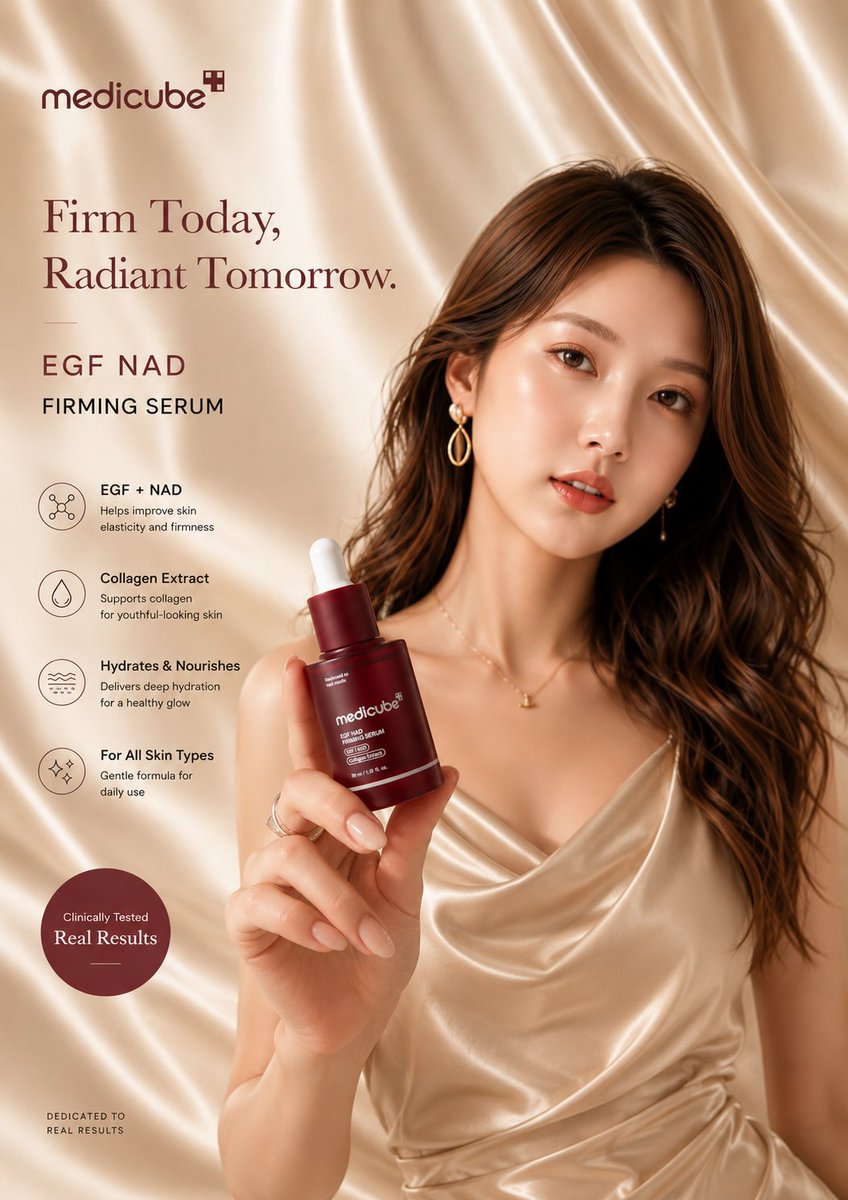 Luxury Skincare Advertisement Poster AI image template preview