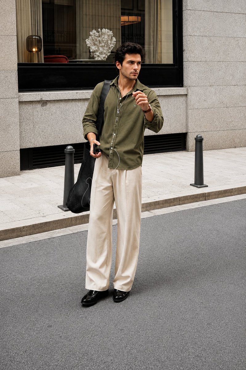 Ultra Realistic Luxury Street Fashion Portrait AI image template preview