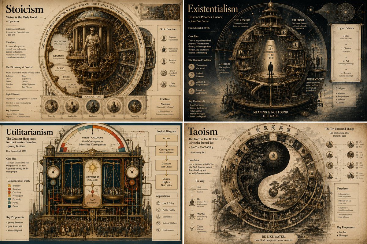 Philosophical Infographic Machine Generator AI image template preview