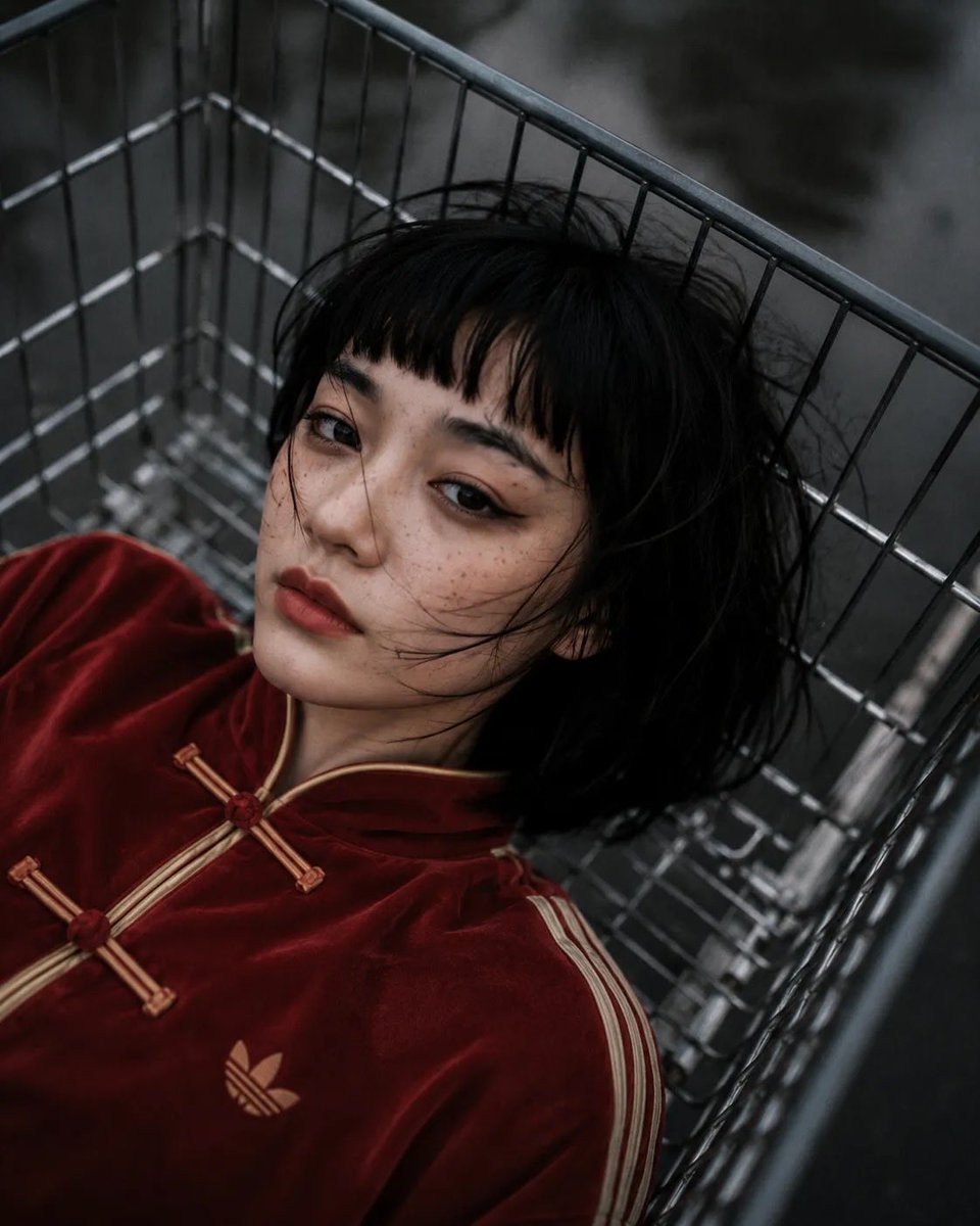 Shopping Trolley POV Fashion Photography AI image template preview