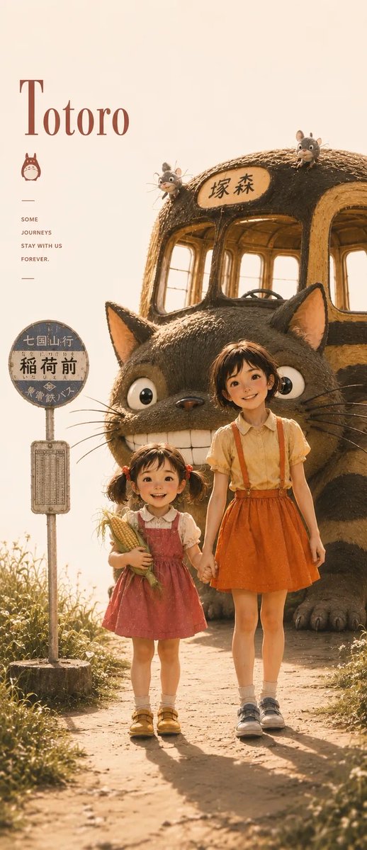 Satsuki My Neighbor Totoro Anime Portrait AI image template preview