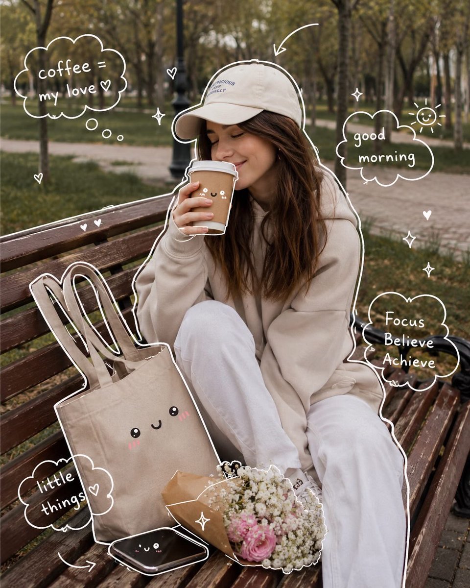 Cozy Aesthetic Park Photography AI image template preview