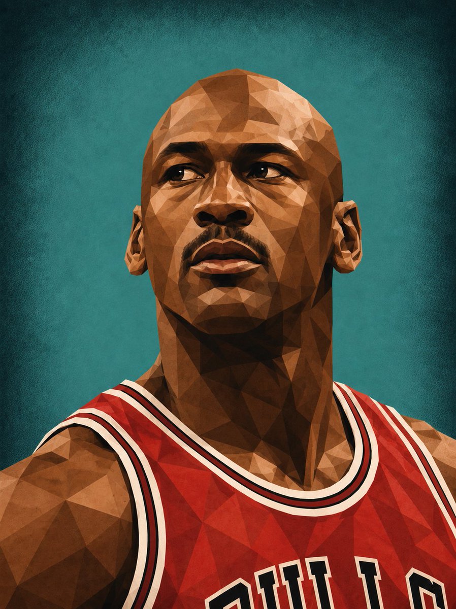Low-Poly Geometric Celebrity Portraits example 2