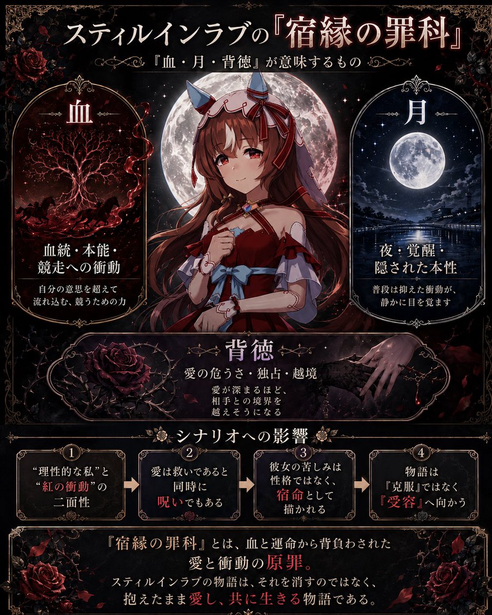 Gothic Anime Concept Infographic AI image template preview