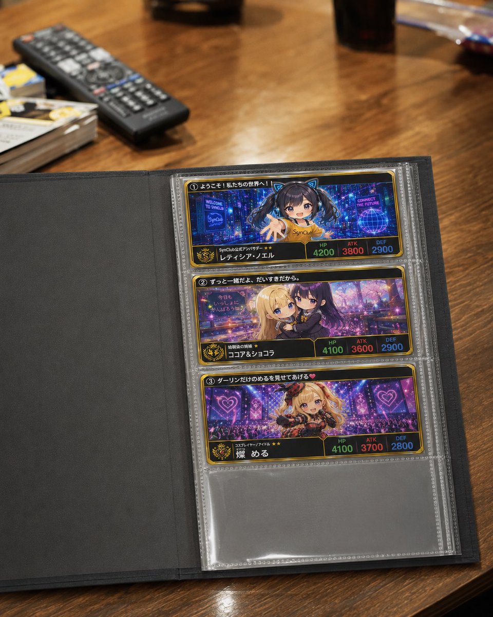 Anime Trading Card Album Photo AI image template preview