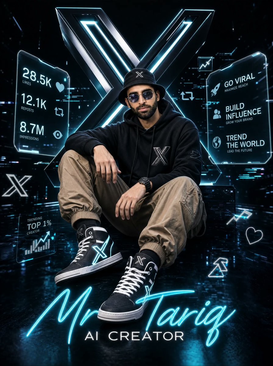 Futuristic AI Creator Poster AI image template preview