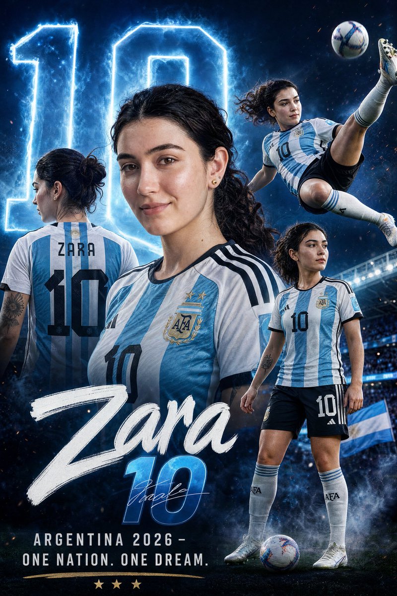 Cinematic Football Star Poster AI image template preview