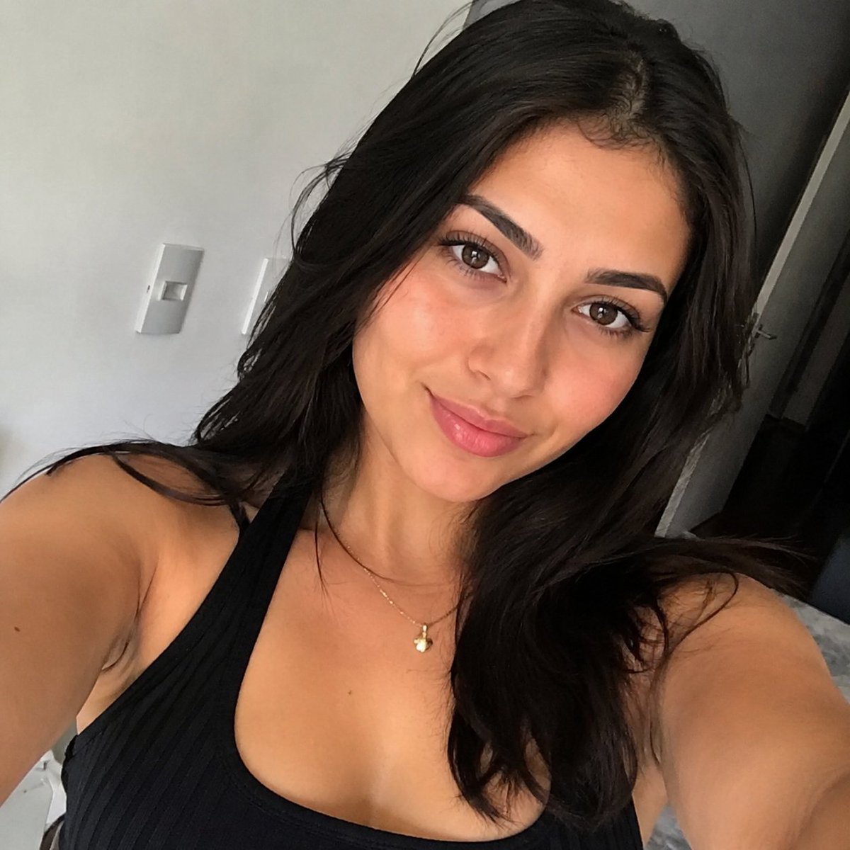 Realistic Female Selfie in Urban Landscape AI image template preview