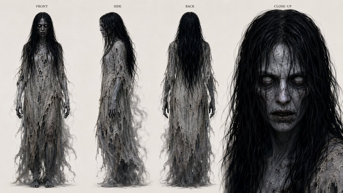 Horror Wraith Character Sheet AI image template preview