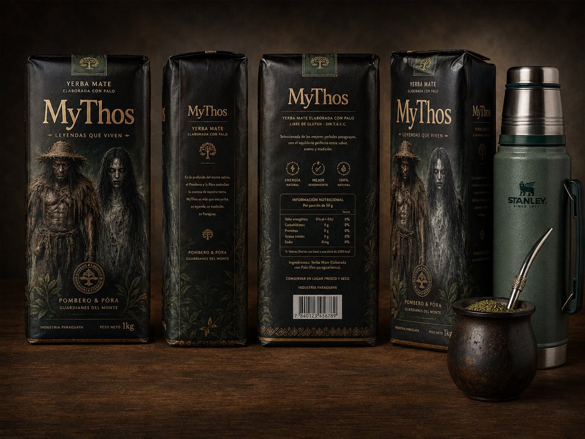 Mythic Yerba Mate Product Shot AI image template preview