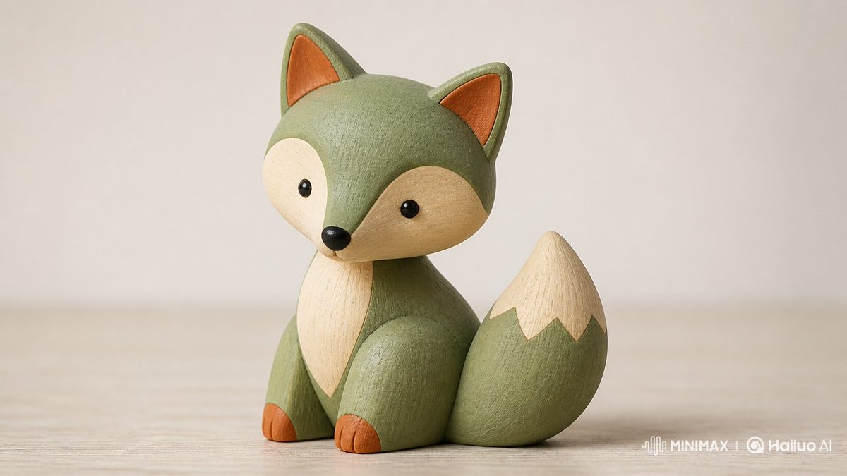 Scandinavian Wooden Toy Figure AI image template preview