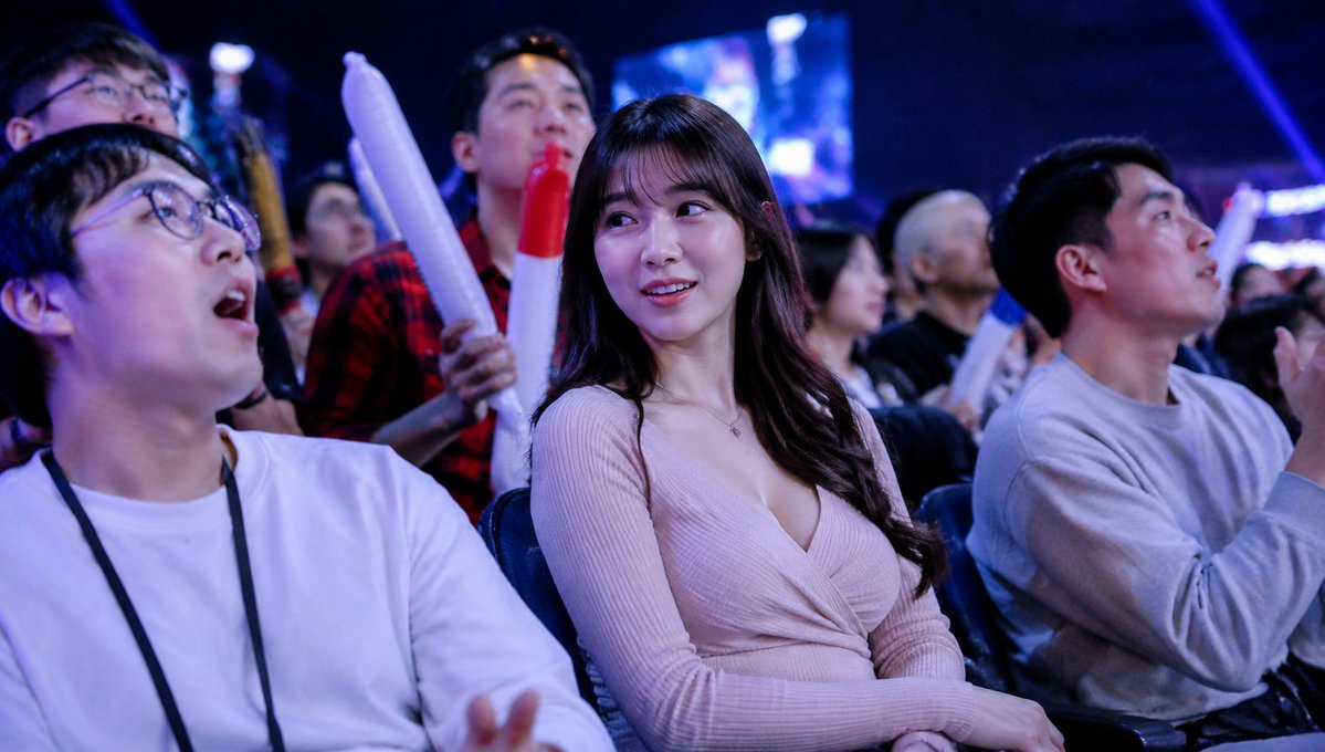 Blurred Esports Audience Crowd Shot AI image template preview