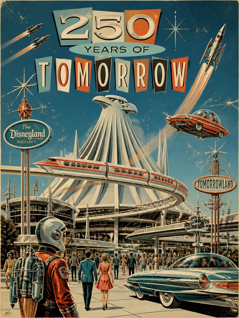 Tomorrowland Retro Streetwear Illustration AI image template preview