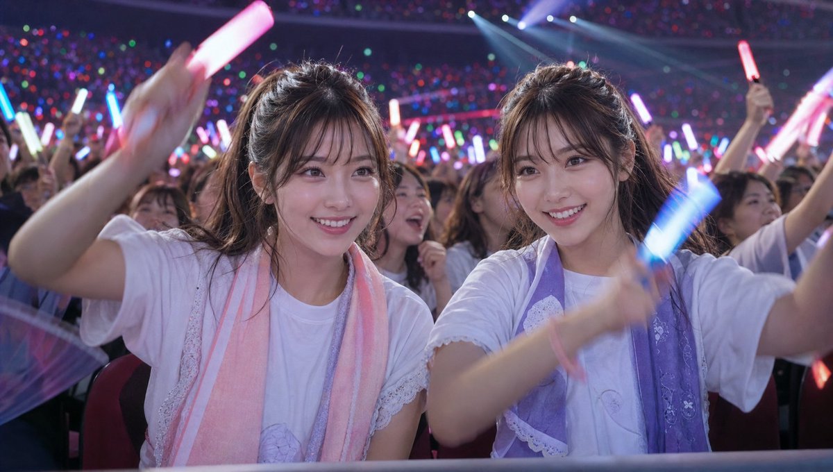 Crowd Energy at Idol Live Concert AI image template preview