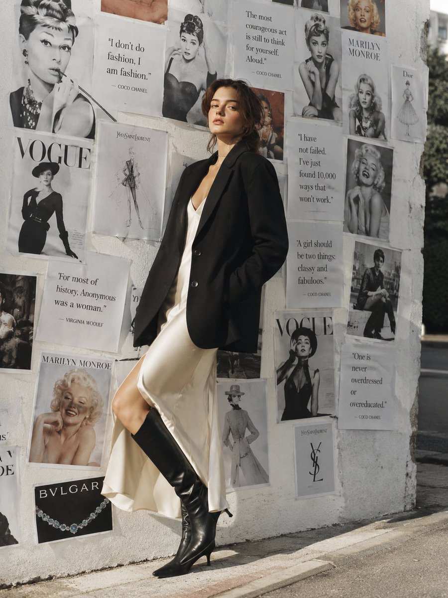 Parisian Chic Fashion Portrait AI image template preview
