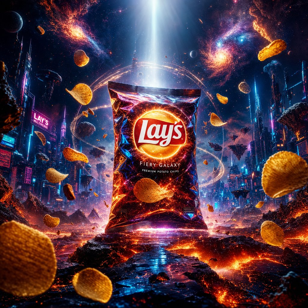 Cinematic Luxury Chip Commercial AI image template preview