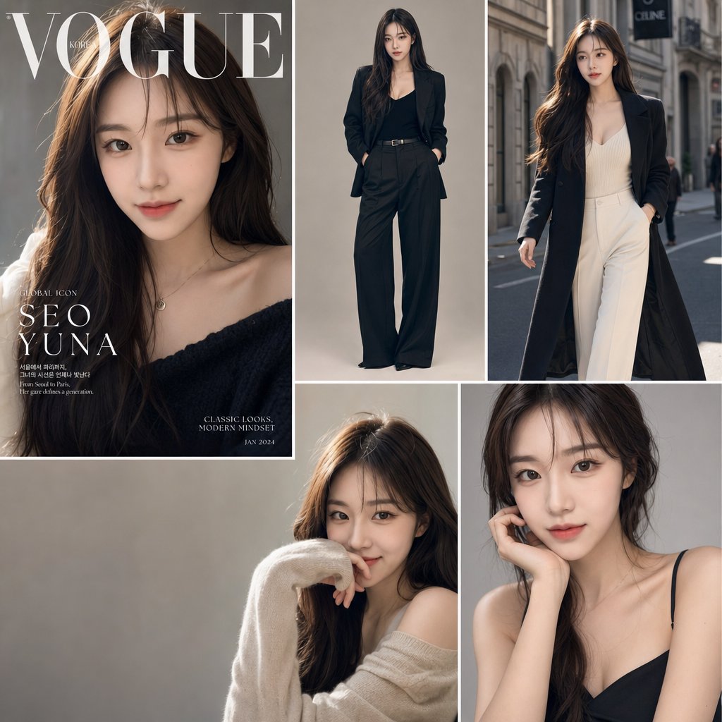 Fashion Magazine Editorial Photography AI image template preview