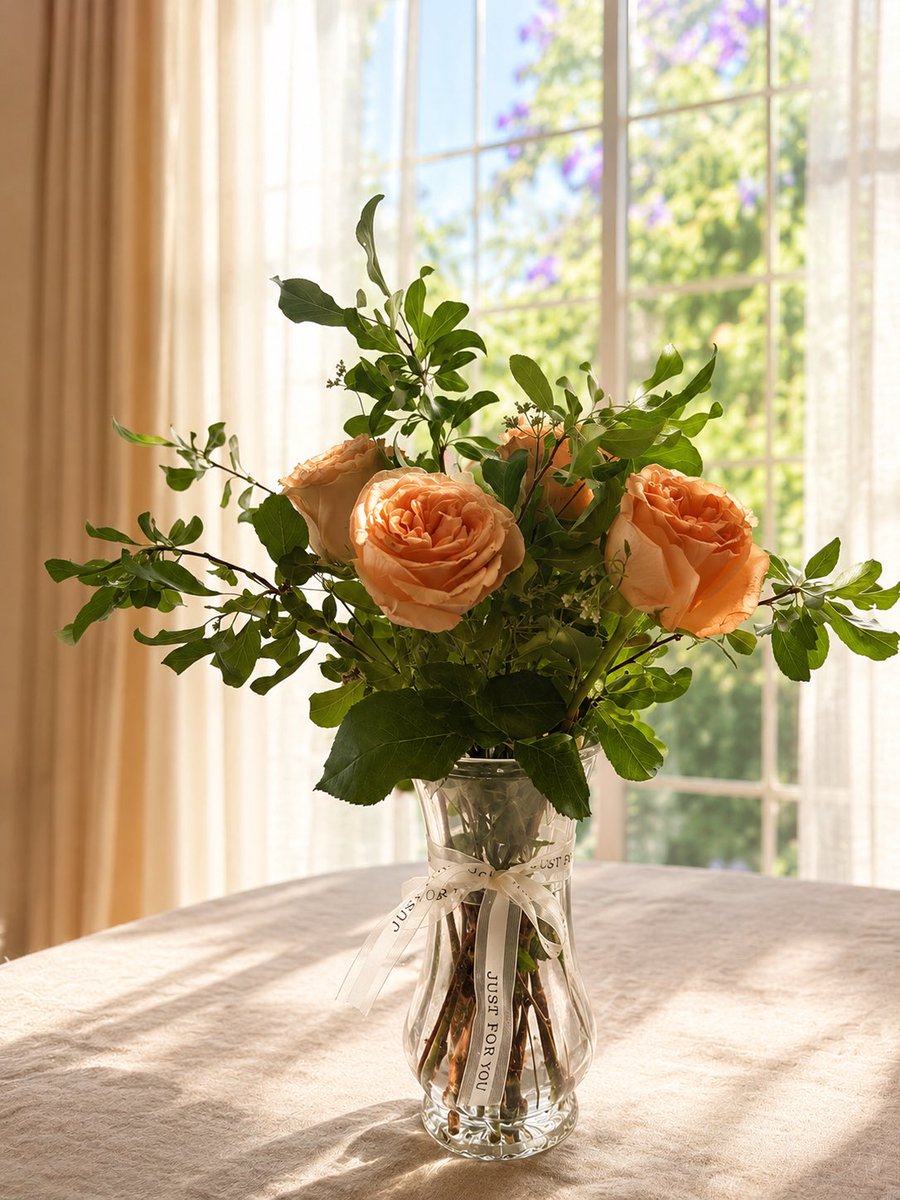 Sunlit Bouquet Photo Retouch AI image template preview
