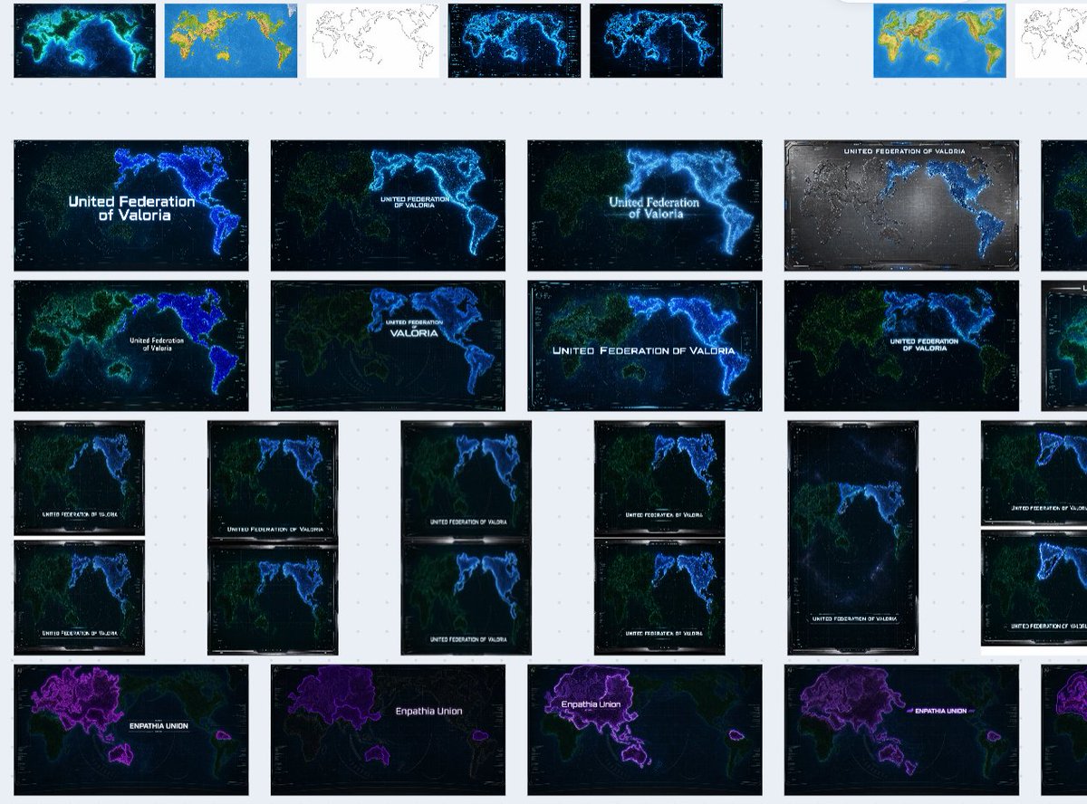 Fictional World Map Attempts Collage AI image template preview