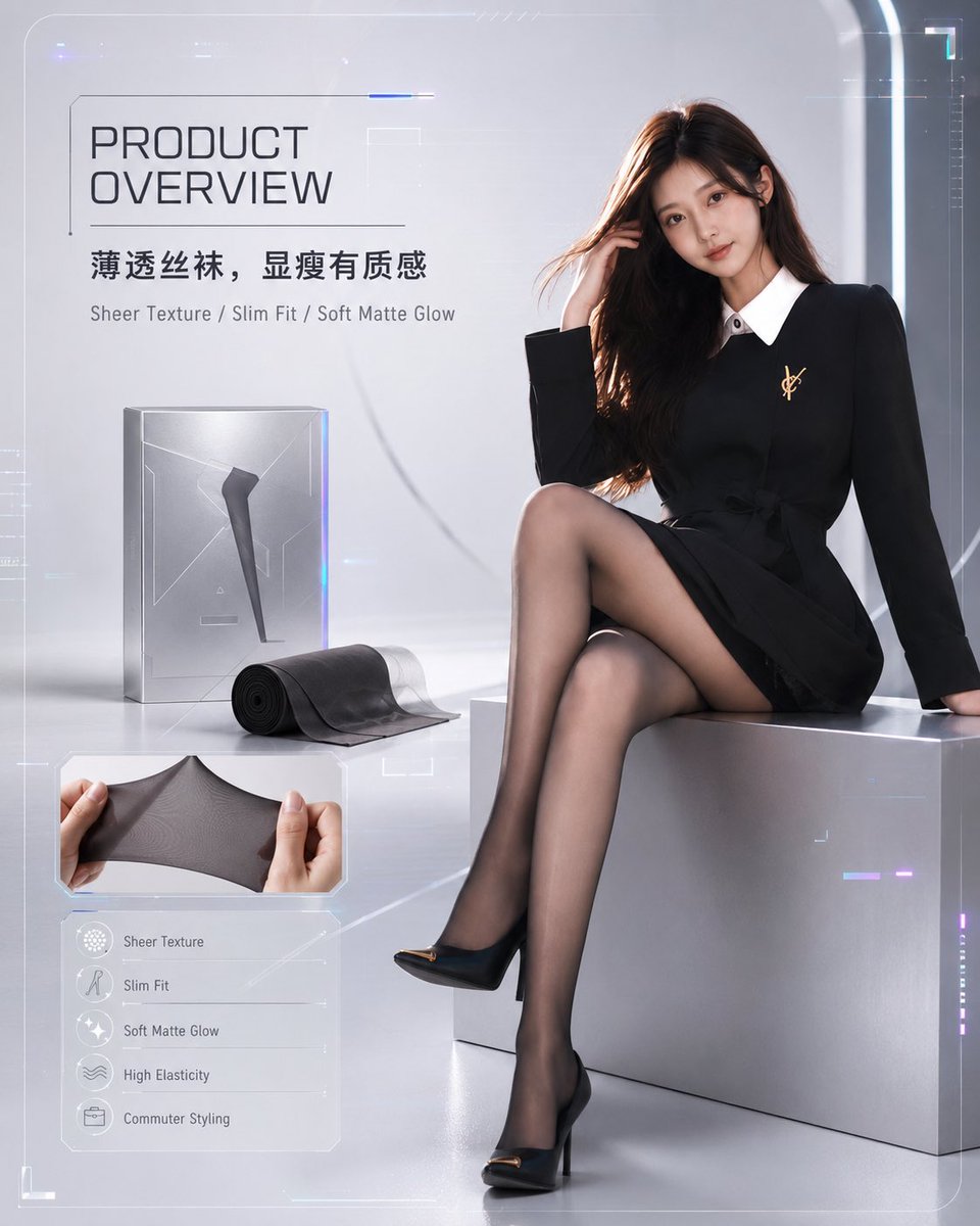 Futuristic Stockings Product Overview AI image template preview
