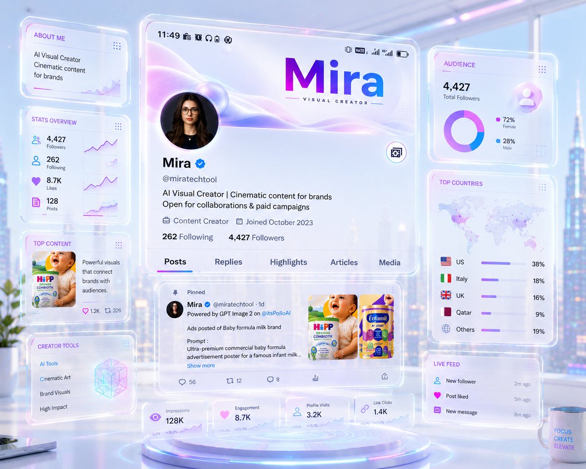 Futuristic Holographic Dashboard AI image template preview