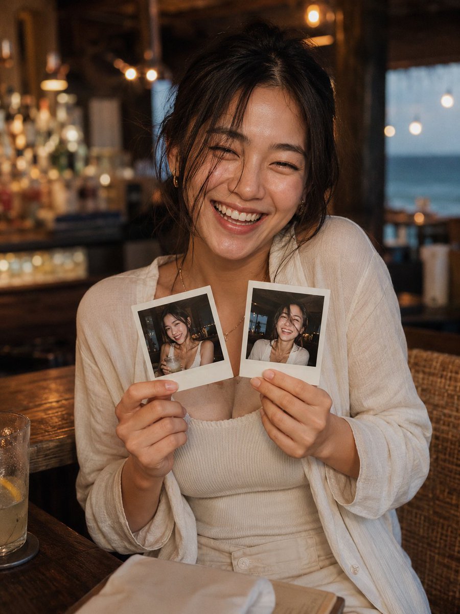 Fujifilm Style Vacation Portrait AI image template preview