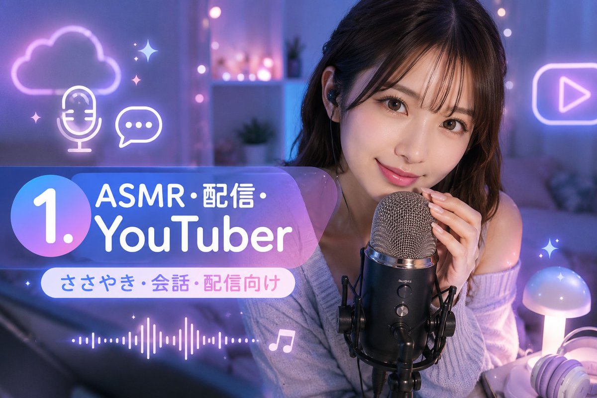 ASMR YouTuber Thumbnail AI image template preview