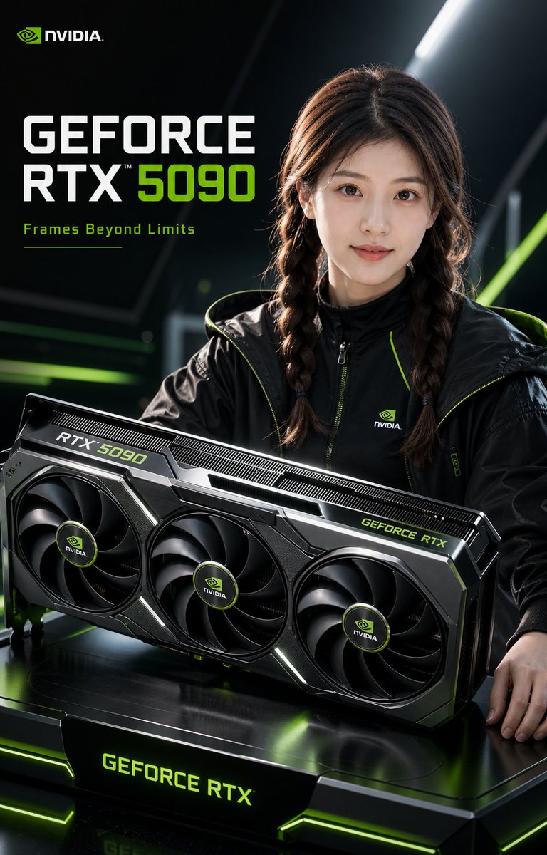 NVIDIA RTX 5090 Ad Poster AI image template preview